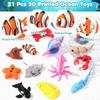 12Pcs Mini 3D Printed Animals for Kids Little 3D Printed Ocean Figurines for Goodie Bags Party Favors Flexible Articulated Fidget Toys for Classroom P