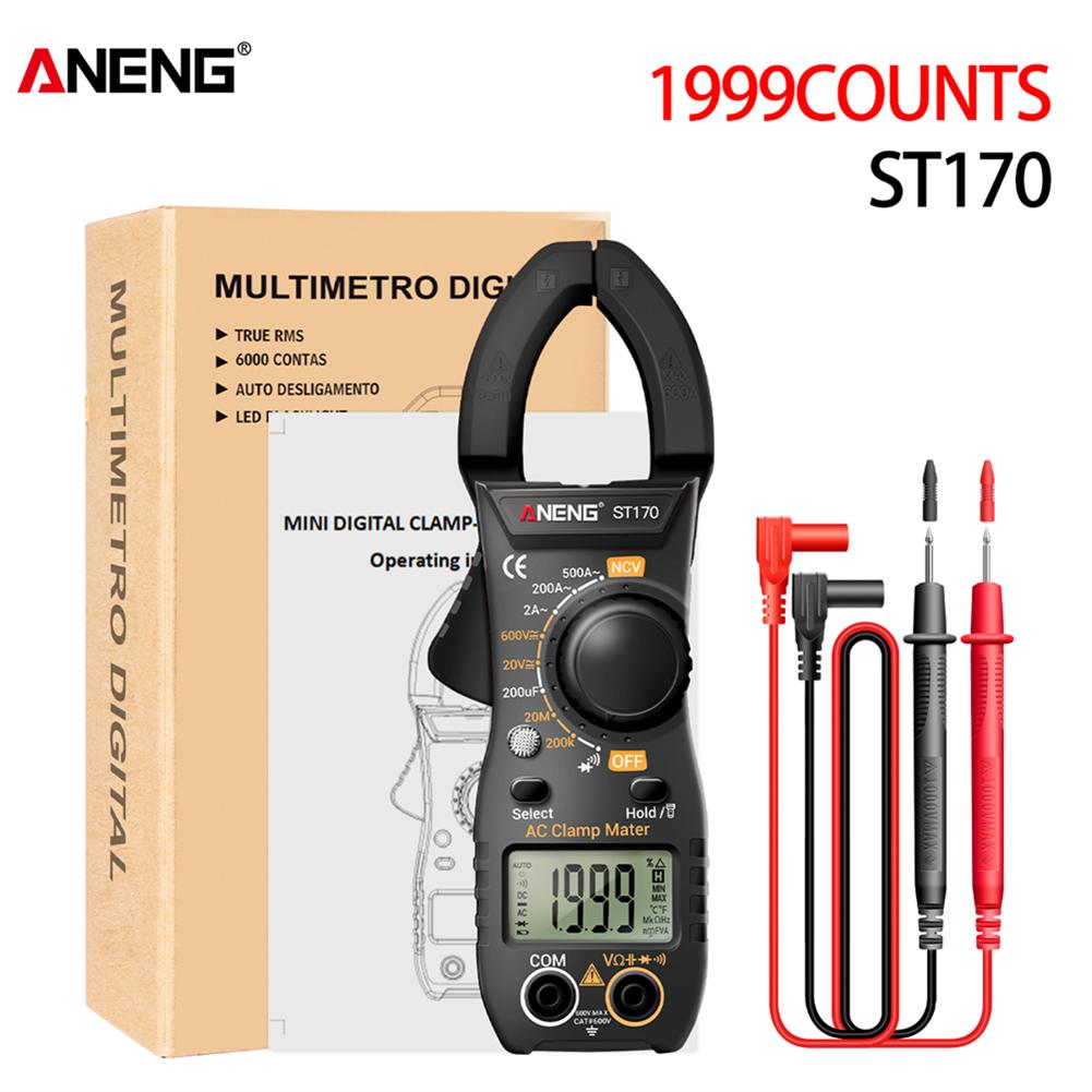 ST170 Professional Digital Clamp Meter DC/AC Current Multimeter Pliers Ammeter Voltage Tester Car Voltmeter NCV Ohm Tester