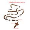Mini Cross Rosary Necklace Wood Beads Mini Finger Rosaries for Catholic Baptism Favor Christening Favor Church Event