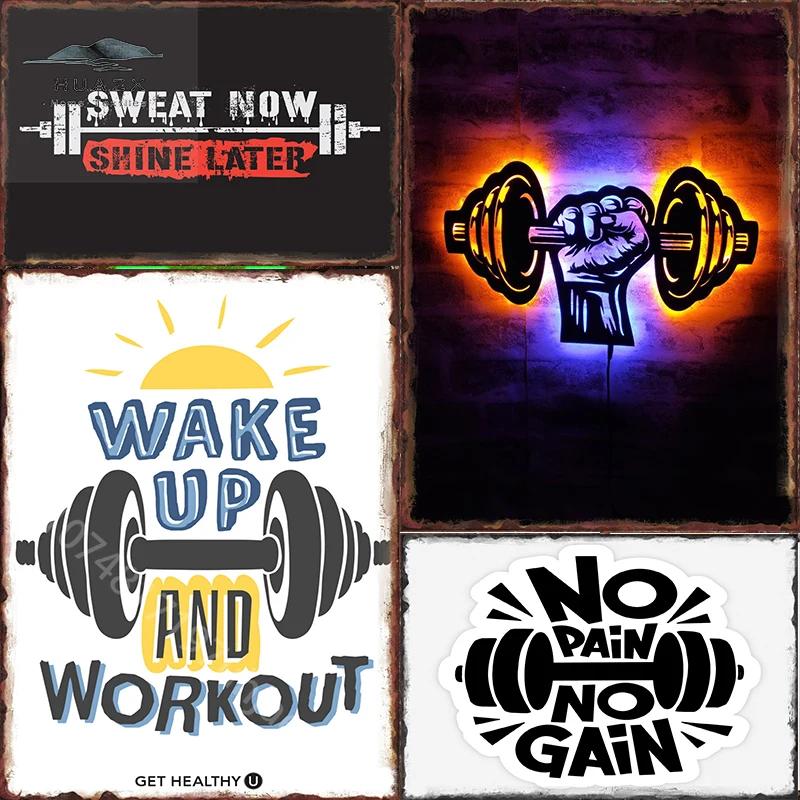 GYM Is My Life Posters Metal Signs Painting Wall Aesthetical Decoration for Home Bedroom Room Pub Tin Sign Decorative Plaques