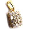 Les Trésors De Lily [C5640] - White 'Pavé De Rhinestone' Gold Plated Pendant