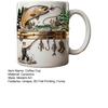 Hooked on Fishing Ceramic Mug 2D Flat Printing Tea Coffee Cup Funny Gifts for Men Dad Husband Fishing Sailing Lovers