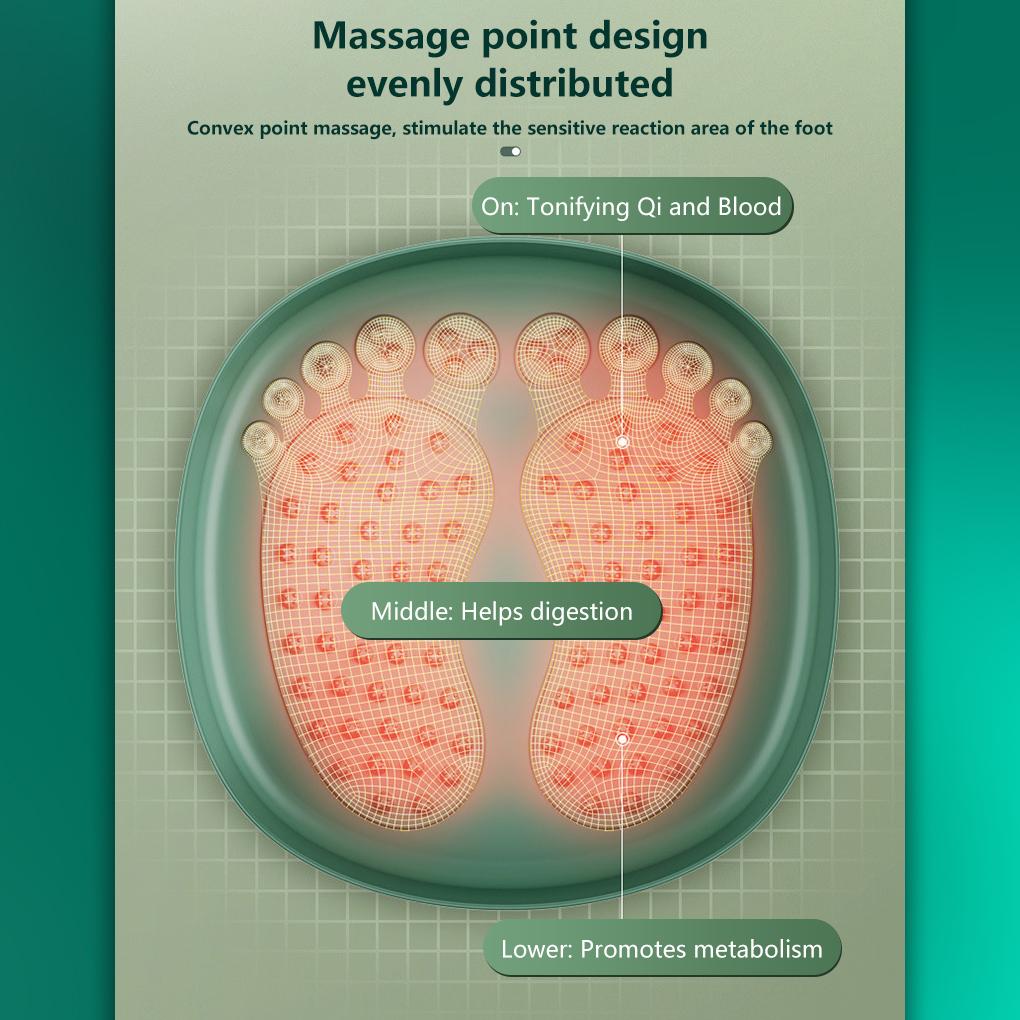 Складне Відро для Миття та Масажу Стоп, Щиколоток та Пальців Ніг, Великий Об'єм, Ванночка для Ног, Таз для Миття Ніг, Масажний Салон, Педикюр, Побутові Приналежності