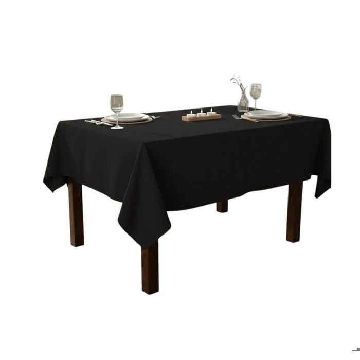 Nappe en polyester Essentiel 145 x 240 cm noir