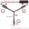Multifunctional Y-Type Extended Socket Wrench Set