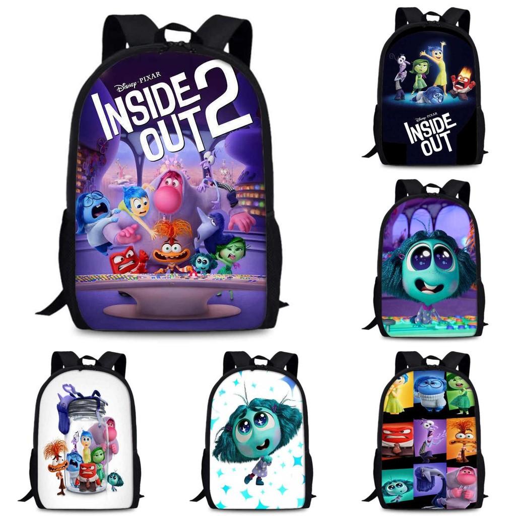 Spacious 15-inch Inside Out 2 Backpack Durable Oxford Cloth School Book Bag