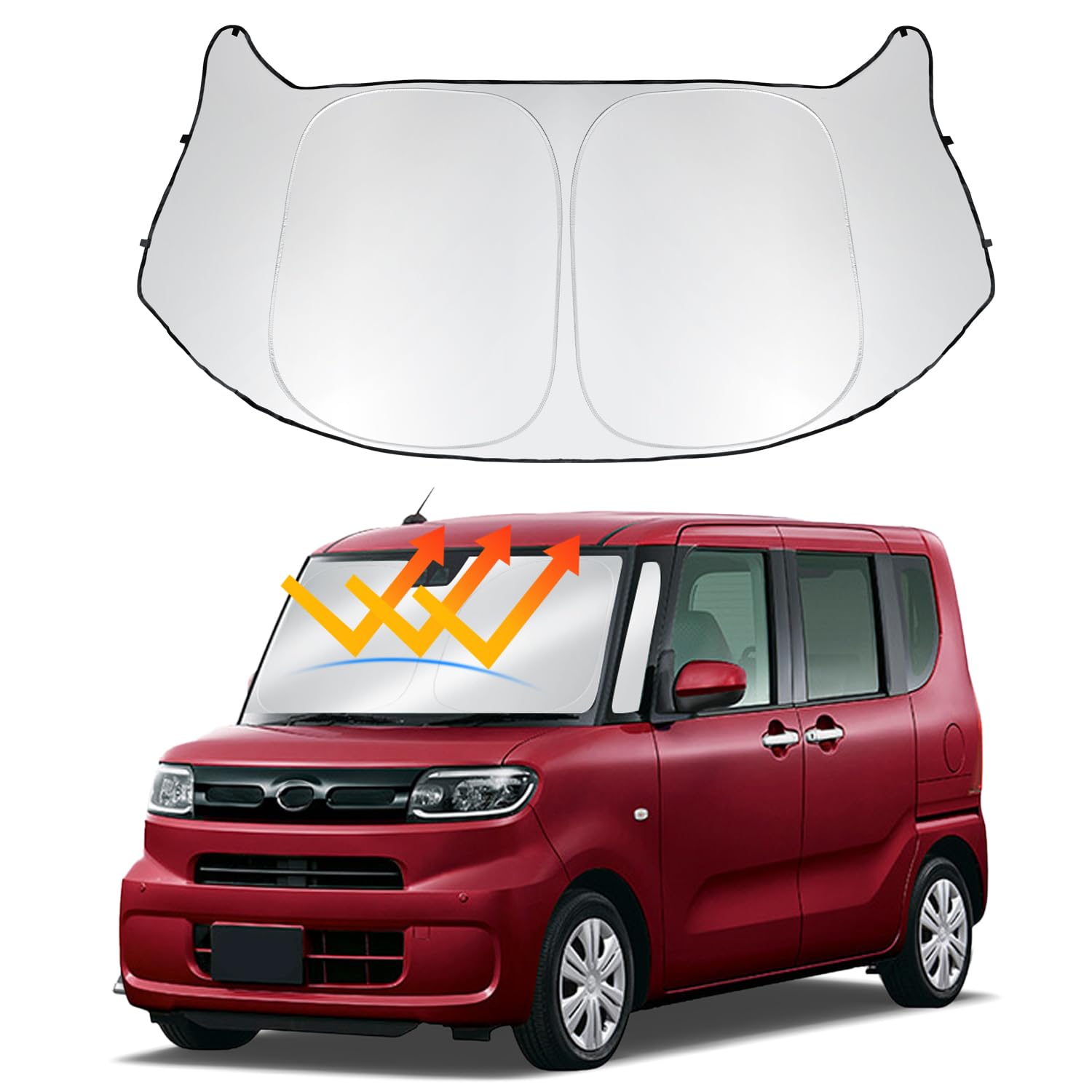 

Солнцезащитный козырек ASZSK для Daihatsu Tanto 4-го поколения и Tanto Custom Fan Cross, солнцезащитный козырек на лобовое стекло с УФ-защитой и легкой установкой для автомобиля и