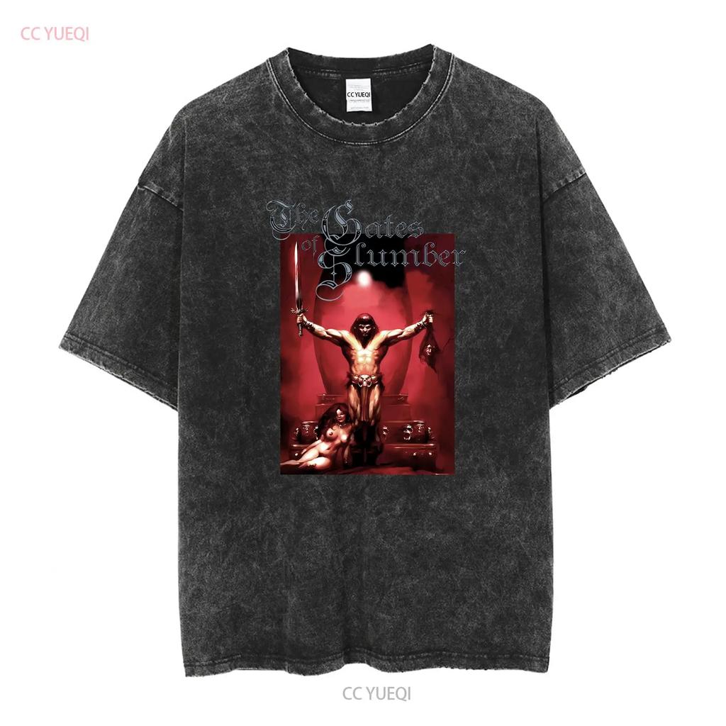 Gates of Slumber The Conqueror T shirt XL 110858 vintage Washed Casual Comfortable streetwear Breathable graphic Versatile Soft