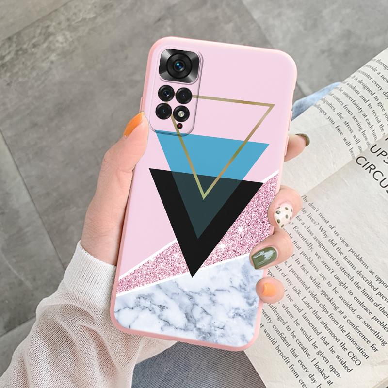 Marble Pattern Phone Case For Redmi Note 11 Pro Protective Cover Case Pink Silicon Soft Funda For Xiaomi Redmi 13C Note 13 4G