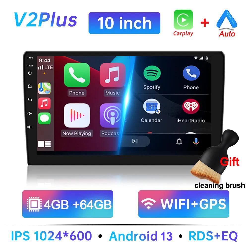 Universal 7 9 10 inch Multimedia Player 64G wireless CarPlay Android Auto Android13 2 Din FM Radio Stereo Receiver Player Gift