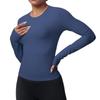 Breathable Skin-friendly Long Sleeve Yoga Top with Waist-cinching Design
