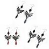 Gothic Vampire Bat Earrings With Alloy Material For Women Fashion Jewelry
