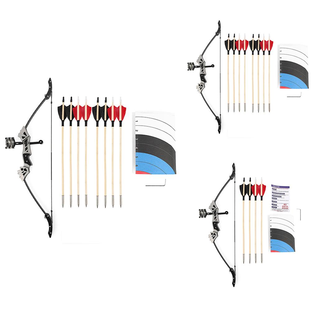 Mini Recurve Bow Arrows Set With Target Paper Instruction For Parent-child Interactive Toy Decompression Crafts Competition