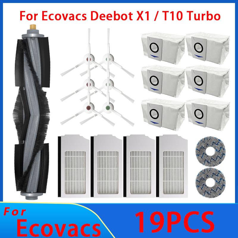 Für Ecovacs Deebot T10 OMNI X1 TURBO Saugroboter Filter Seitenbürste Reinigungstuch Ersatzteile Staubbehälter Zubehör