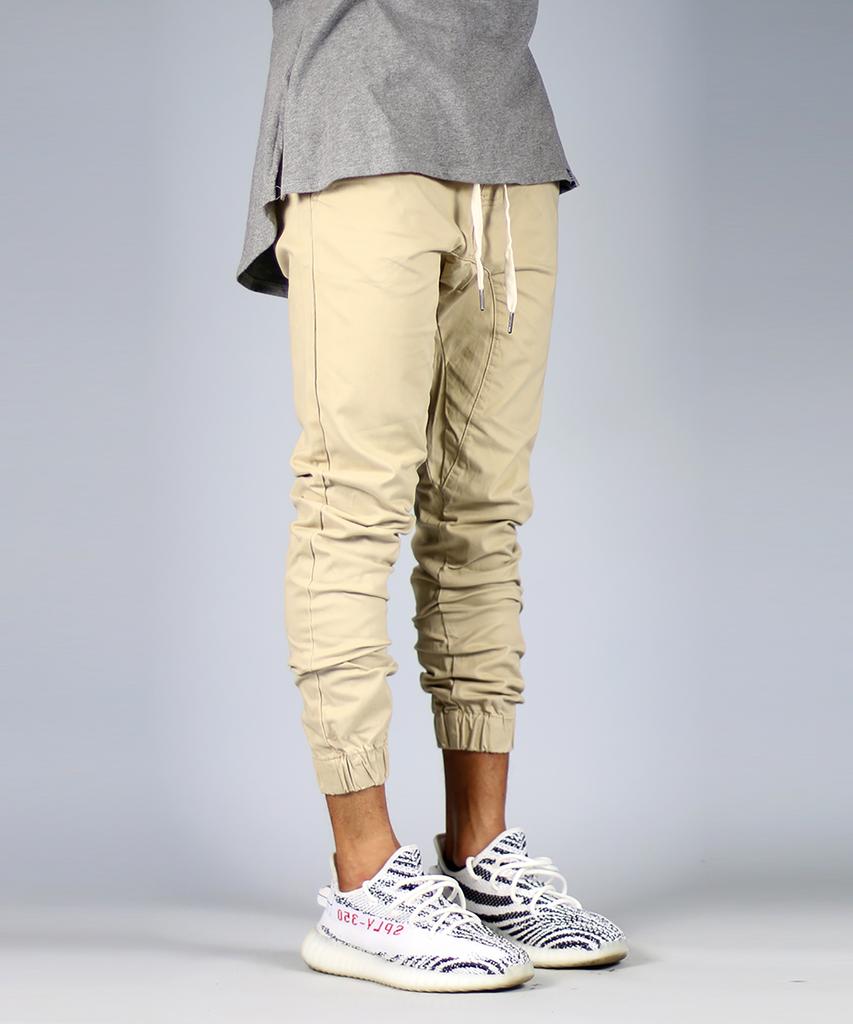 Haipeodenim Khaki Drop Crotch Joggers