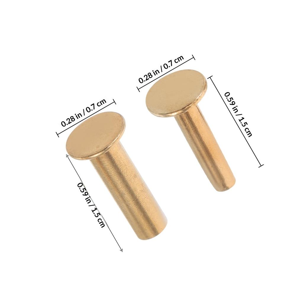 4 Paar Metallnieten für Messergriffbefestigung DIY Edelstahl Ersatzbefestiger Holzgriff Reparatur Küchenwerkzeuge