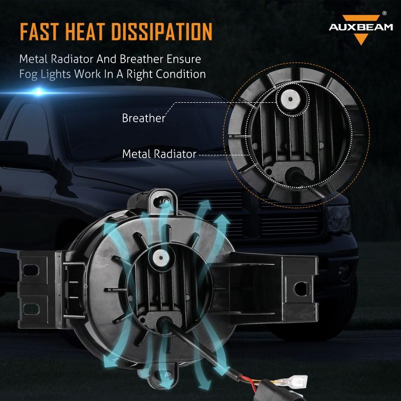2 Pcs Car LED Fog Light Turn Signal Lamp Daily Running Lights For Dodge Ram 1500 2002-2008 Dodge Ram 2500/3500