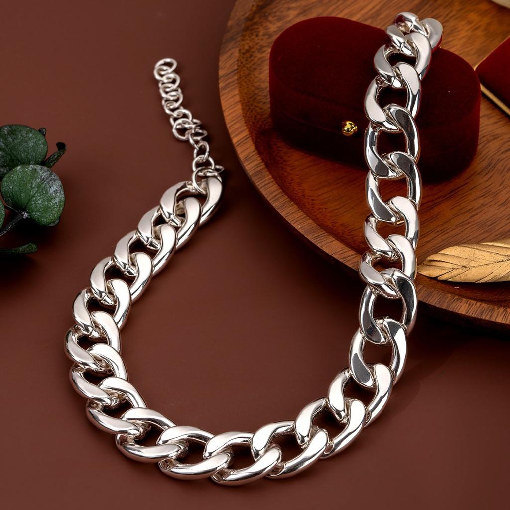 ZA Non-mainstream Hip-hop Punk Style Electroplating Platinum Trend with Creative Street Necklace Jewelry Short