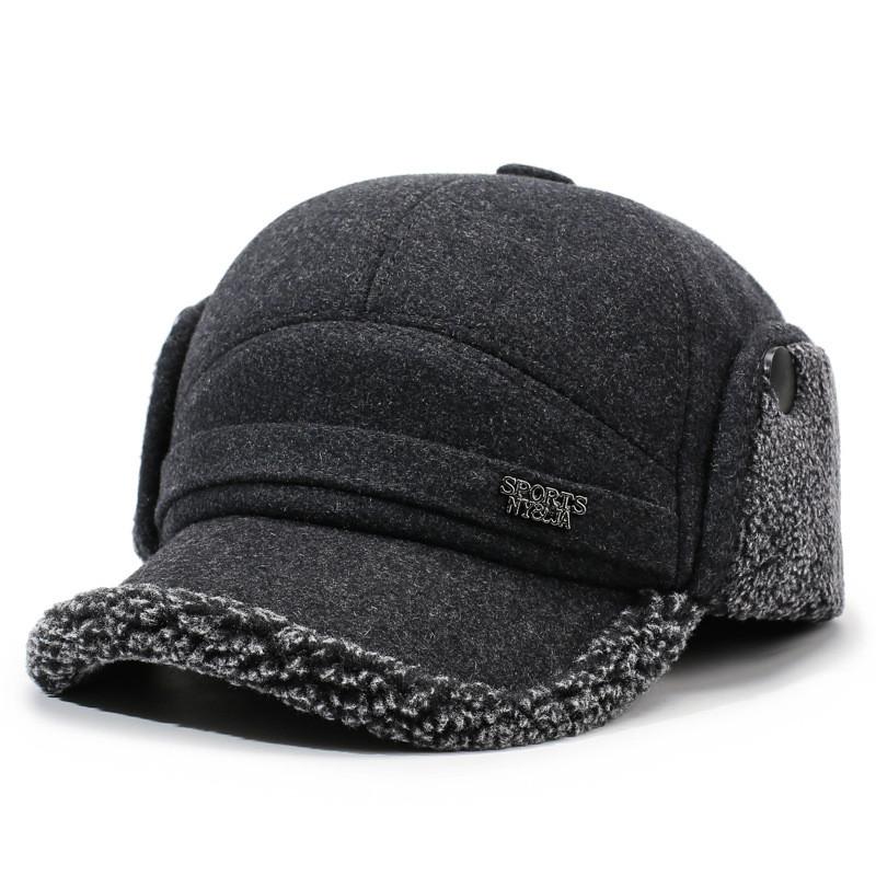 Cotton Winter Beanie Hat For Men With Ear Flap Warmth And Windproof Protection For Outdoor Activities