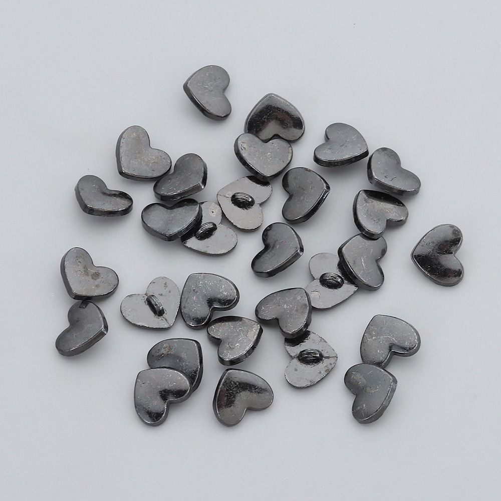 40pcs New 8mm Heart Shape Buttons Mini DIY Coat Buckle Metal Shoes Buckle For 1/6 Clothing Buckles Accessories