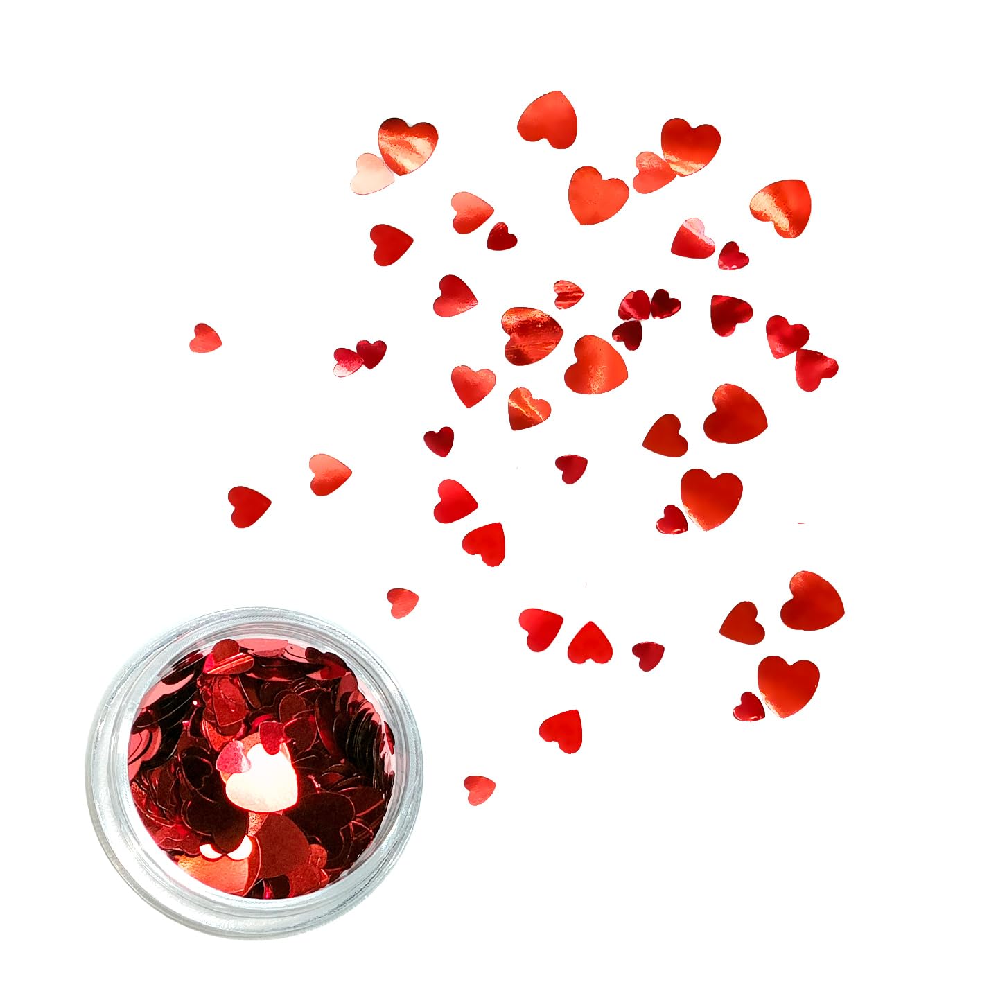 

Голограмма для ногтей MIX Heart Holo Glitter (красный)