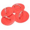 4 Pezzi Gommone DRing Pad Patch PVC Durevole Marino Acciaio Inossidabile Fibbia Fissa(Rosso )