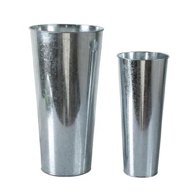 French Vintage Metal Vase Collection Iron Flower Holder Bucket for Florals Display Arrangements Centerpieces Decoration