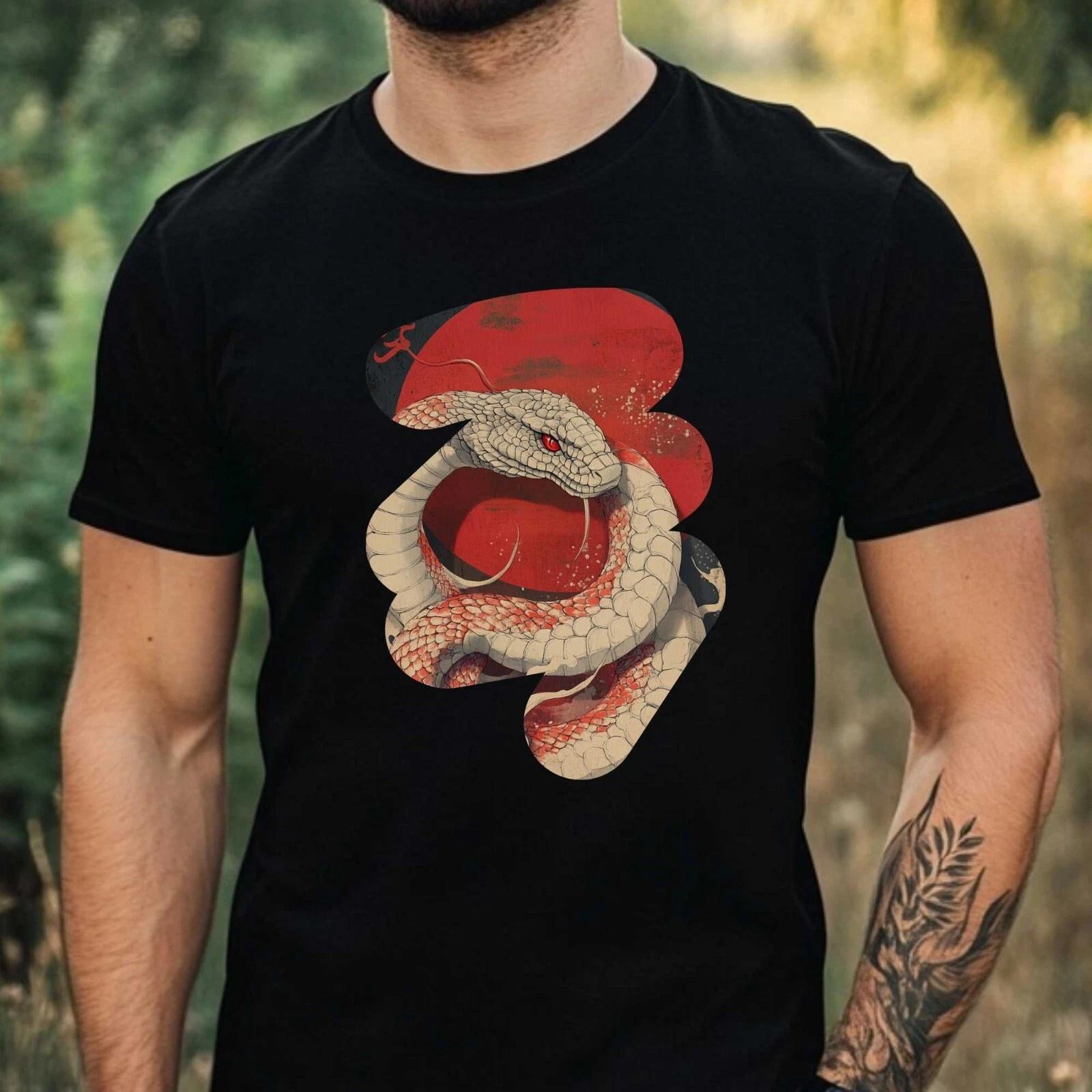 T-Shirt Herren Jahr der Schlange Motiv Baumwolle Größe XS bis 5XL S