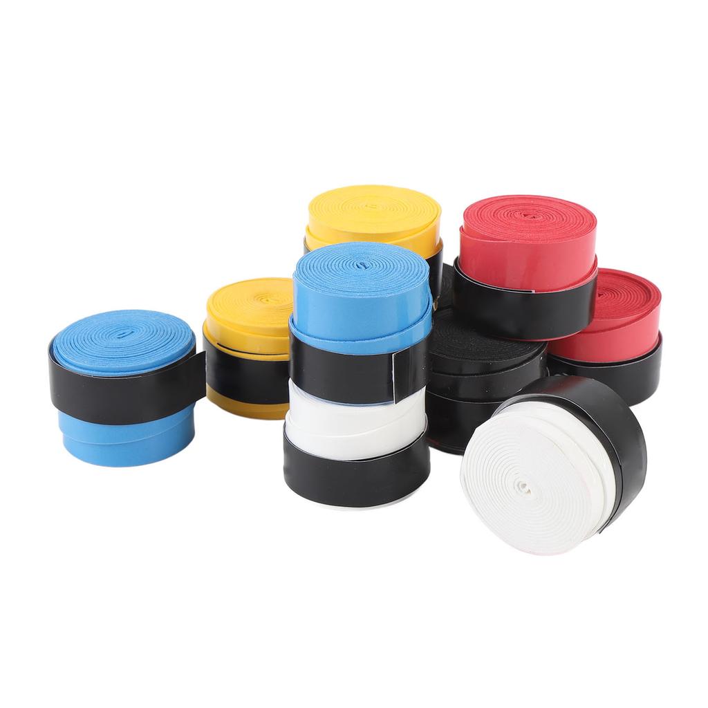 10PCS Tennis Racket Grip Tape 110cm High Performance Handle Wrap PU Super Absorbent Overgrip for Sports