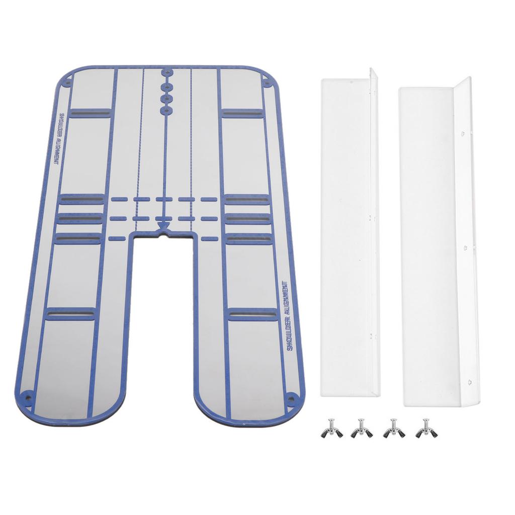 Miroir d'Alignement Putting Golf Aide d'Entraînement avec Rails de Guidage pour Utilisation Intérieure Extérieure