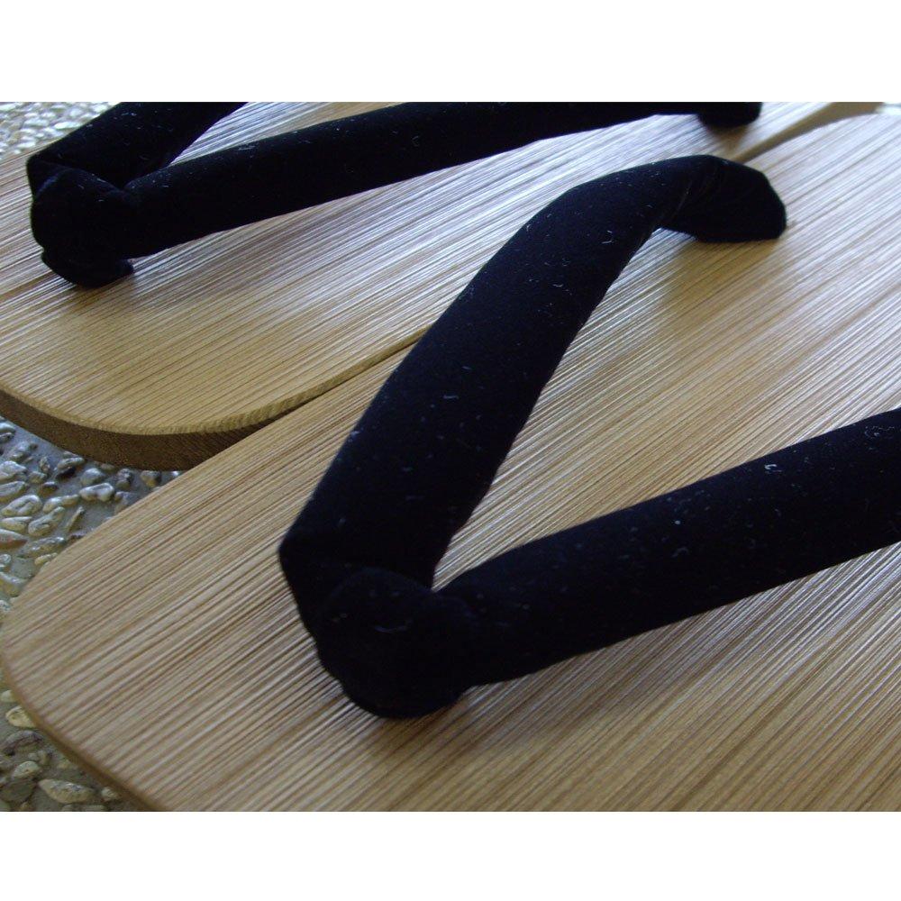 Kiso Nezuko plain black a traditional craft made in continuing a tradition of Geta Men's two-toothed, sandals, Japan, 300-year craftsmanship.