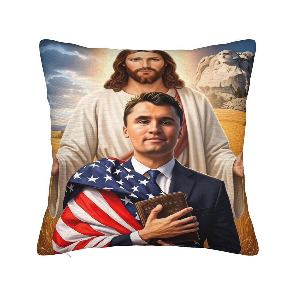 Charlie Kirk Angelic Advocate Pillowcases Morden Pillow Case For Sofa Couch Bed Living Room Soft Pillow Cover