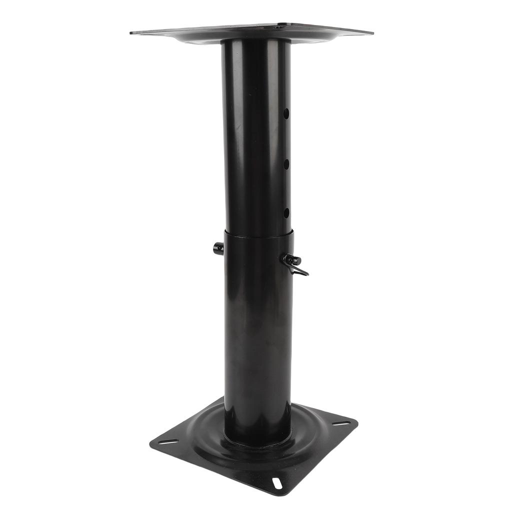 Boat Seat Base Pedestal 11.34 17.24in Adjustable Height Powder Coated Metal Black