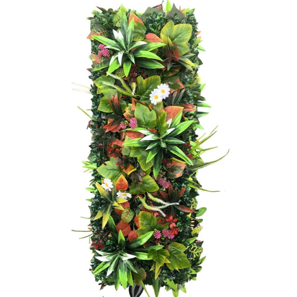 Flower Artificial Eucalyptus Carpet UV Protection Artificial Fern Grass Privacy Screen