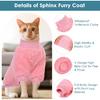 SUNFURA Sphynx Cat Sweater, Hairless Cats Turtleneck Pullover Kitten Sweaters for Cats Only, Warm and Soft Cat Pajamas Shirt with Sleeves Pet Winter