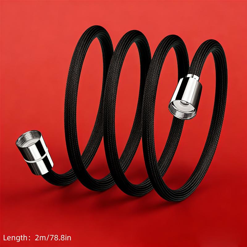 

2m Nylon Rope Braided Showerhead Hose Shower Pipe 4-Point Universal Bath Water Pipe Cold Hot Bath Heater Explosion-Proof Pipe