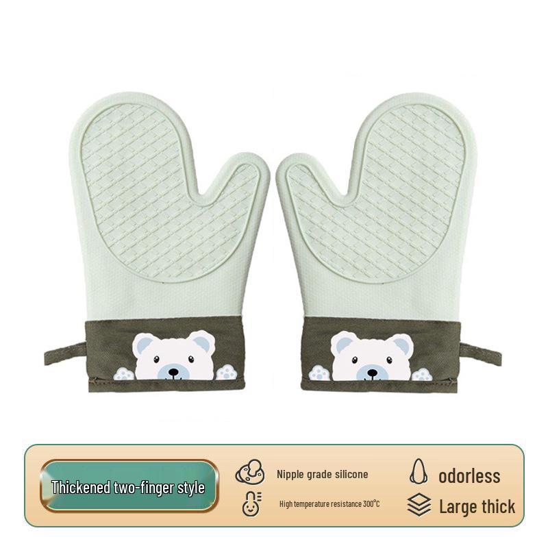 Heat-Resistant Non-Slip Silicone Oven Gloves for Baking and Cooking