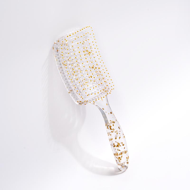 

Роскошная кристальная щетка для волос для женщин — пушистый объем, массаж кожи головы и распутывание волос для всех типов волос, золотой