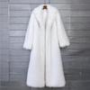 Cappotto Lungo Spesso da Donna in Ecopelliccia con Revers – Soffice Design Imitazione Toka per l'Inverno