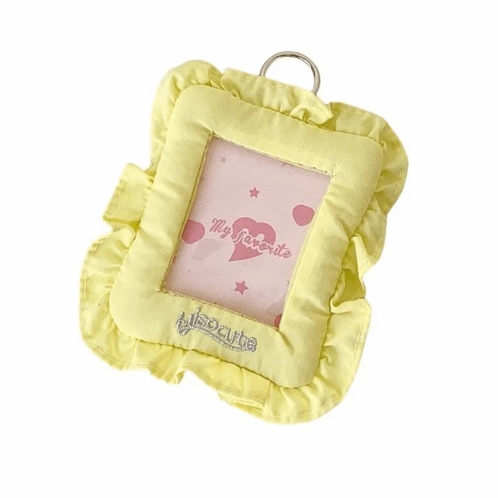 Soft Pillow Korean Photocard Holder with Keychain Photo Storage Pendant  School Stationery