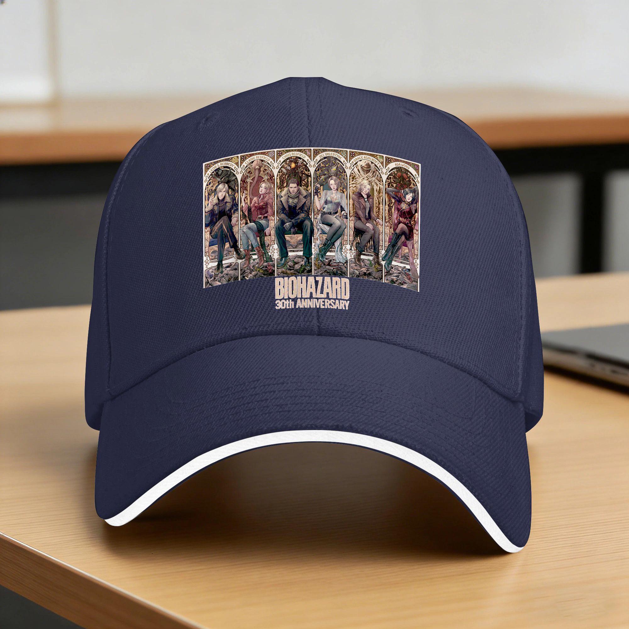 Resident Evil 30Th Anniversary Key Baseball Cap Y2K Cool Hip Hop Hats Summer Unisex Men Kpop Rock Baseball Caps One Size