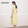 Aijutu French Retro Tie-Waist Short Sleeve Dress