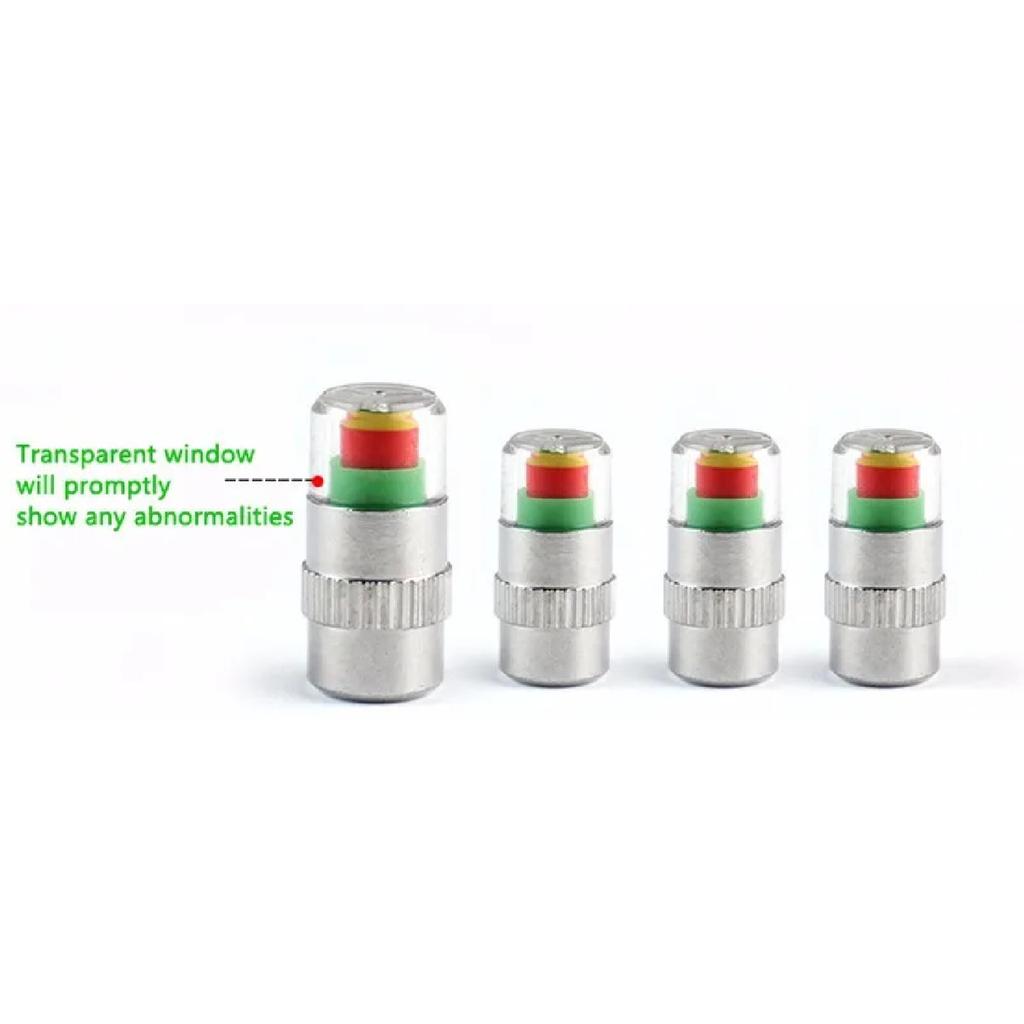 Tire Pressure Monitor Pressure Gauge Cap Sensor Indicator Alert Monitoring Valve Stem Cap Tools Kit 2.0/2.2/2.4 Bar 30/32/36 PSI