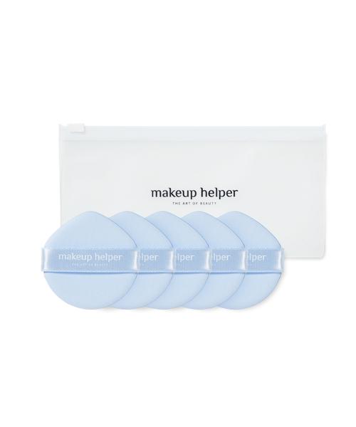 

Makeup Helper Big Edge Cushion Puff Aqua Blue 5 Pack NONE