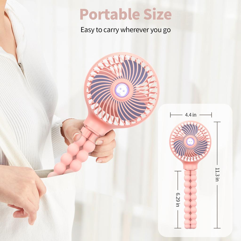 SmartDevil Portable Clip On Stroller Fan, 3000mAh Mini Handheld Fan for Car Seat, Treadmill, Camping Personal Desk Fan