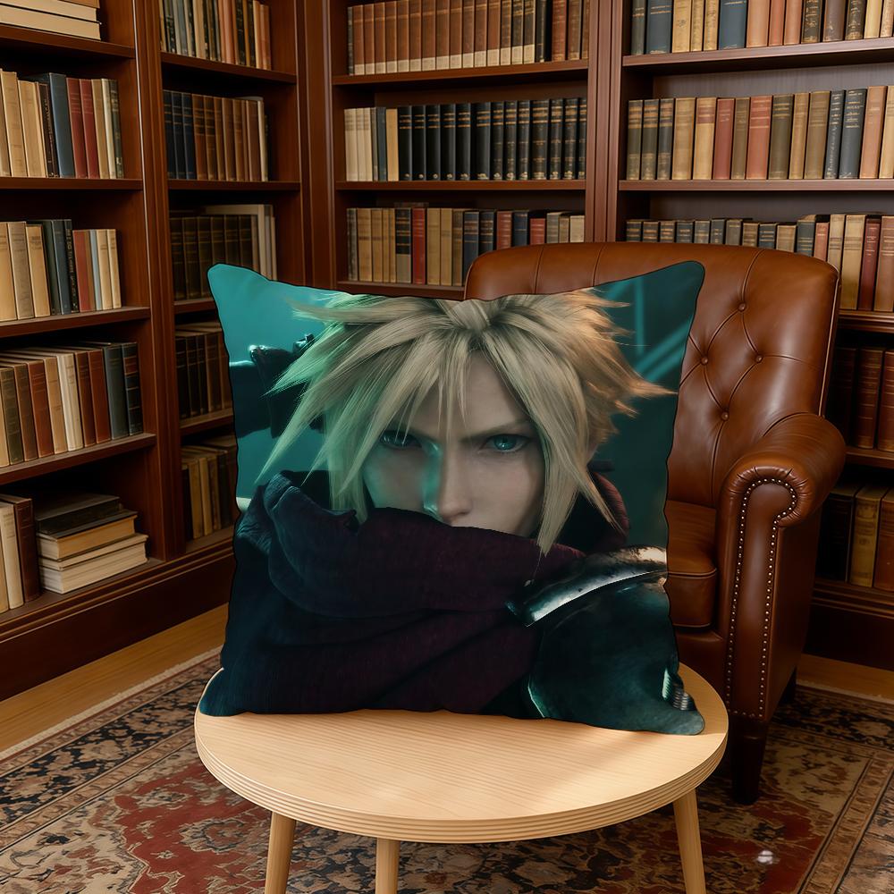 F-Final F-Fantasy Cloud Strife Cushion Cover Home Office Birthday Anniversary Gifts Soft Skin Friendly Cushion Cover