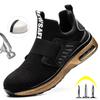 Atmungsaktive Sicherheitsschuhe für Herren, Zehenschutzkappe aus Kunststoff, leichte Schlupfschuhe, Arbeitsschuhe für Herren und Damen, Sicherheits-Sneakers für Herren