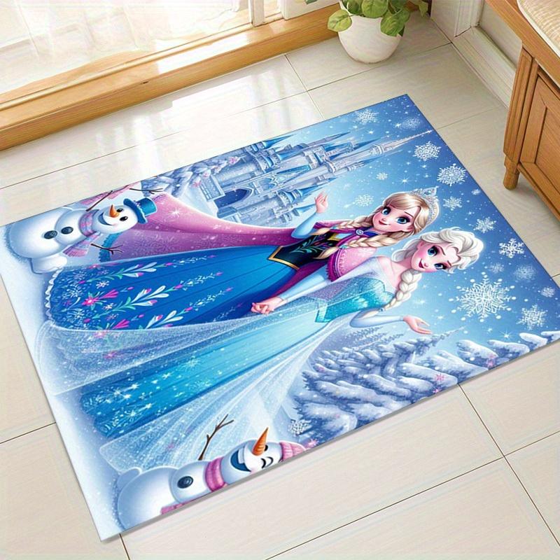 1pc. Frozen Elsa & Anna Snowflake Winter Wonderland Rug - Home Decor, Office Carpet, Outdoor Mat, Gift Ideaz0414206