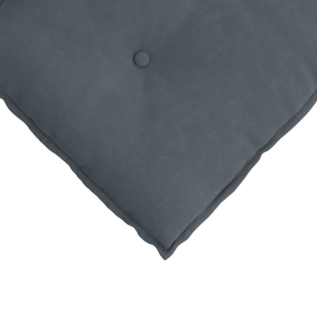 Back Cushion Dark Grey 160 X 50 Cm Cord Fabric