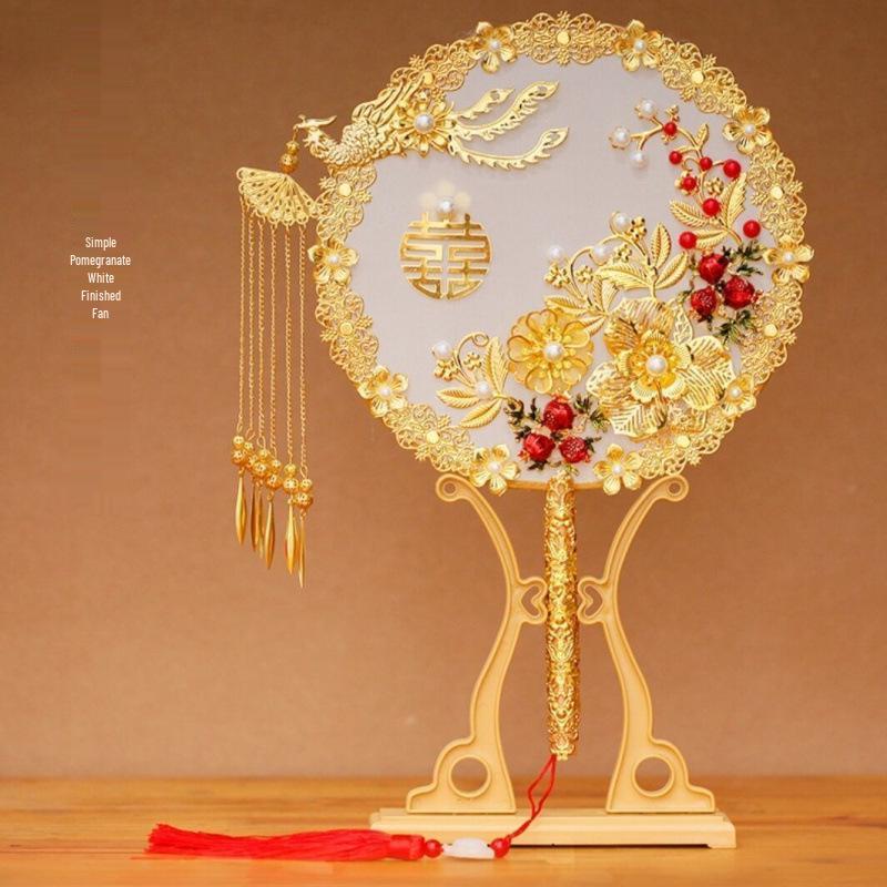Ancient Style Chinese Wedding Xiuhe Fan - Bridal Celebration Fan
